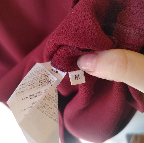 P.A.R.O.S.H. Burgundy Crepe Stretch Dress NWT Size Medium - Picture 7 of 11